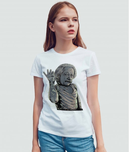Дамска тениска с щампа Арт Thoughts Bae - TShirtArtShop.com